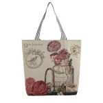 Women's Ethnic Style Cartoon Brdery Canvas Handbag Fe Ca Tote Ladies Large Capacity NG BAG OULDER HANDBAGS