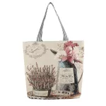 Women's Ethnic Style Cartoon Brdery Canvas Handbag Fe Ca Tote Ladies Large Capacity NG BAG OULDER HANDBAGS