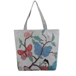 Women's Ethnic Style Cartoon Brdery Canvas Handbag Fe Ca Tote Ladies Large Capacity NG BAG OULDER HANDBAGS