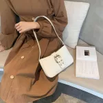 Vintage Design Fe Se Handbags Elnt Sld Cur Ladies Louder Bags Pu Leather Women Baguette Armpit Bags