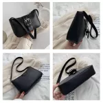 Vintage Design Fe Se Handbags Elnt Sld Cur Ladies Louder Bags Pu Leather Women Baguette Armpit Bags