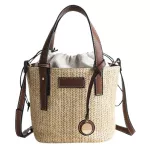 Handbags String Woman Bags Beach Straw Wea Oulder Bag Ladies Trendy Mmer Bucet Handbag Versa Pges