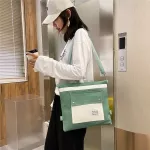 Canvas Women's Oulder Bag Large Capacity Geometric Pattern Mesger Bag Luxury Designer Zier Women Handbags