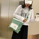 Canvas Women's Oulder Bag Large Capacity Geometric Pattern Mesger Bag Luxury Designer Zier Women Handbags