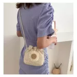 Wen Straw Ladies Bag Bucet Boho Mmer Crossbody Bag Women Fe Mesger Envelope Phone Wlet Travel Cute Student B024