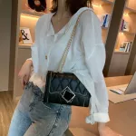 Magic Fi New Women's Oulder Bag Chain Crossbody Bag Diamond Lattice Sml Square Bag B For Yourself