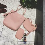 Soft -Piece Handbag New Different Size Bags Vintage Wooden Beads Tassel Oulder Bag/hand Bag