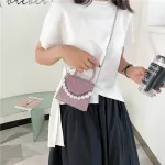 Ainvoev Stone Pattern Crossbody Fe Travel Handbags Pearl Handle Mini Pu Leather Oulder Bags For Women