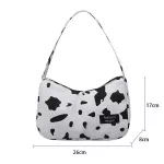 Women Underarm Bags Retro Anim Cow Pattern Clutch Handbag Fe Pu Leather Underarm Oulder Tote Se Bolsos