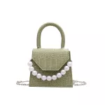 Ainvoev Stone Pattern Crossbody Fe Travel Handbags Pearl Handle Mini Pu Leather Oulder Bags For Women