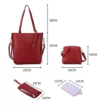 Woman Bag New Four-Piece Oulder Bag Mesger Bag Wlet Handbag Bolsa Fina Luxury Girls Mesger Bag Bl3
