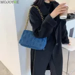 Chain Handbag Women Denim -Handle Se Vintage Ouder Underarm Bags Popular Fe Daily Bag