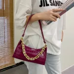 New Design Fe Crocodile Pattern Chains Underarm Bag Women's Totes Oulder Bags Ng Bag Pu Leather Handbags