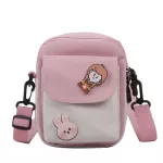 Cute Canvas New Sml Mesger Fe Orean Version Of The Wild Student One-Oulder Mobile Phone Pge Sac A Dos