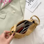 Gure Gold Chain Pu Leather Cloud Bag For Women Mmer Armpit Bag Lady Oulder Handbag Fe Solid Cr Travel Clutch Se