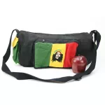 Rasta BAG Hemp Big Size Shoulder Rastaman products, long -lasting fiber, embroidered Bob Marley 9 × 14