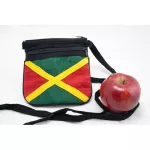 สินค้าราสต้า Bag Hemp Jamaica Flag Shoulder Zip กระเป๋าราสต้าสไตล์ธงชาติจาไมก้า ใส่ของได้ 2 ช่อง ขนาด 6×6 นิ้ว