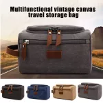 Canvas Toiletry Bag For Men Wash Shaving Dopp Kit Storage Women Travel Makeup Cosmetic Pouch Bags Organizer Necessaire Case -OPK