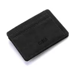 CUIKCA Magic Wallet Magic Money Clip Zipper Coins Wallet Purse Carteira Unisex Nubuck Leather Slim Wallet ID Credit Card Cases