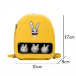 Cute Yellow Duck Clear Ita Bookbags Women Cartoon Print Backpacks Women Mini Leather School for Girls PU Back Packs 2019 Hot