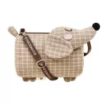 Dachshund Dog Design Girls Small Shoulder Bags Women Creative Casual Lattice Cloth Coin Purse Cute Phone Messenger Bag