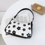 Vintage Pu Women Se Handbag Flower Pattern Oulder Bags Underarm Bag Ladies Clutches Sml Leather Pouch