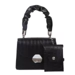 Retro Women Crossbody Bag Stripe Pu Leather Solid Chain Daily Oulder Pouch Exquisite Ng Bags