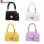 Retro Women Crossbody Bag Stripe Pu Leather Solid Chain Daily Oulder Pouch Exquisite Ng Bags