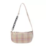 Women Plaid Print Handbag Oulder Totes Ladies Underarm Handle Bag Fe Se Thic Chain SML Clutch