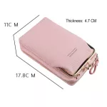 Women Nine Card Phone Bag Solid Crossbody Bag New Ladies Mobile Phone Bag Orean Leather Oulder Straps Bags