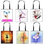 Gymnastics Art Print Oulder Bag Women Handbag Gymnast Blet Dancer Totes Travel Bags Girls Storage Ng Bag