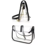 Women Clear Transparent Crossbody Bag Se See Throu Handbags Pvc Jelly Sml Oulder Bag Fe Chain Mesger Bags Srn