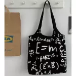 Ladies Canvas Ng Bag Women Intering Math Formula Fe Oulder Bag Eco Tote Bag Girls Reusable Grocery Ng Bag