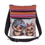 Ca Canvas Mesger Bag Cross Body Se Women Travel Clutch Oulder Bags Litweit Satchel Anim Owl Pattern Sg Bag