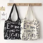 Ladies Canvas Ng Bag Women Intering Math Formula Fe Oulder Bag Eco Tote Bag Girls Reusable Grocery Ng Bag