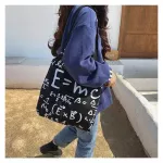 Ladies Canvas Ng Bag Women Intering Math Formula Fe Oulder Bag Eco Tote Bag Girls Reusable Grocery Ng Bag