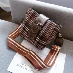 Women Wool Flap Mesger Bag New Won Oulder Bag Plaid Mesger Bag Zier Bucet Phone Money Bag Handbags