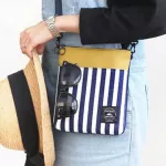 Woman Travel Sml Mesger Bag Fe Oulder Bag Handbag Striped Sml Cloth Bags Sml Square Bags