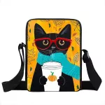 Coffee Cat Mini Mesger Bag Ladies Handbags Women Crossbody Bags Girls Sml Oulder Bag For Travel Bobag