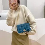 New Women Plaid Pu Leather Hasp Oulder Chain Bag Vintage Luxury Ladies Ca Travel Crossbody Bags Mesger Bag