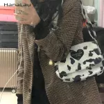 Vintage H Women Crossbody Mesger Bags Cow Pattern Ladies Sml Handbags Fe Clutch Se Oulder Bag