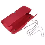 Ladies Diamond Ruffle Party Prom Brid Ning Envelope Clutch Bag Ly6682 Red