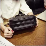Smooza Diamond Lattice Crossbody Bags Women Hi Capacity 3 Layer Oulder Bag Handbag Pu Leather Women Ell Bags