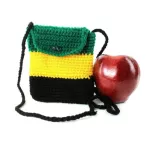 สินค้าราสต้า Bag Mobile Jamaica Flag Shoulder Button กระเป๋าคล้องคอลายธงจาไมก้า JAMAICA FLAG CROCHETED BAG
