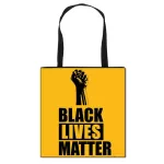 Black Lives Matter Shoulder Bag Afro Women Casual Totes Blm America Ladies Shopping Bag Fashion Canvas Travel Bags