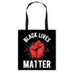 Black Lives Matter Shoulder Bag Afro Women Casual Totes Blm America Ladies Shopping Bag Fashion Canvas Travel Bags