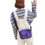 Canvas Multi-pocket Large Fashion Capacity Women Bag Patchwork Strap Handbag Letter Casual Zipper Ladies Messenger Bags