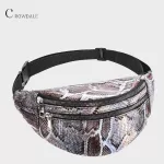 CROWDALE Waist Bag belt bag Women New Fashion Serpentine chest bag Ladies travel fanny pack Designer Female Belt Purse for women