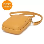 Crossbody bag women lightweight black leather anti theft adjustable long strap phone wallet bag  mini small shoulder bag leather