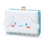Cute Cartoon My Melody Cinnamoroll Small Wallet Short Ladies Girls Purses PomPomPurin PU Leather Trifold Wallets Women Money Bag